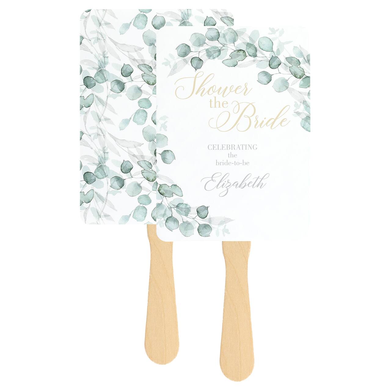 Hortense B. Hewitt Co. Greenery Bridal Shower Favor Fans, 12ct.